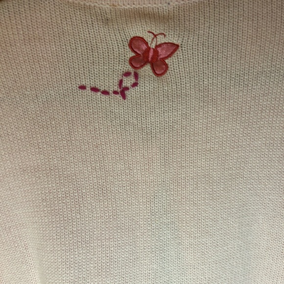 All points by Reference Point Size XL Pink Spring Themed cardigan, rabbit - Picture 6 of 6